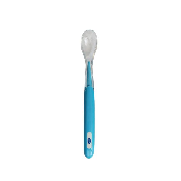 Cuillère bleue souple silicone 3 mois et plus TEX BABY : le lot de